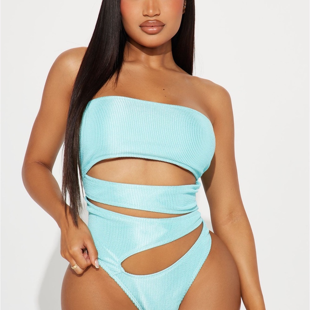 Aqua Cutout One-Piece Swimsuit